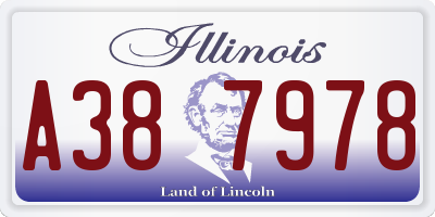 IL license plate A387978