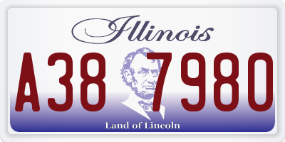 IL license plate A387980