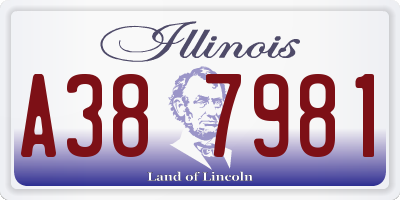 IL license plate A387981