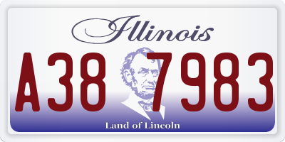 IL license plate A387983