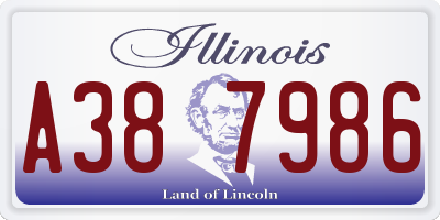 IL license plate A387986