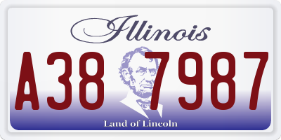 IL license plate A387987