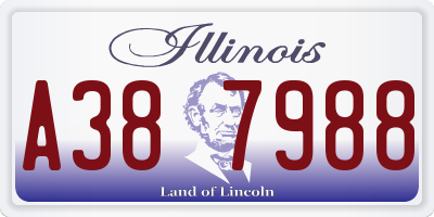 IL license plate A387988