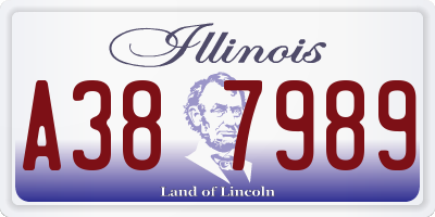 IL license plate A387989