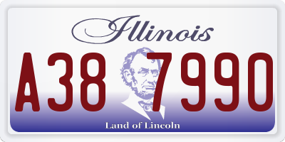 IL license plate A387990