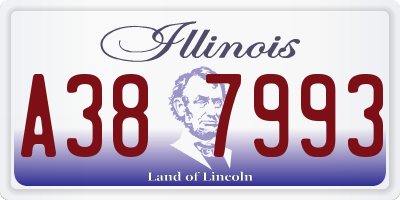 IL license plate A387993