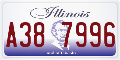 IL license plate A387996