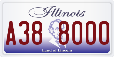 IL license plate A388000