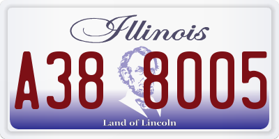 IL license plate A388005