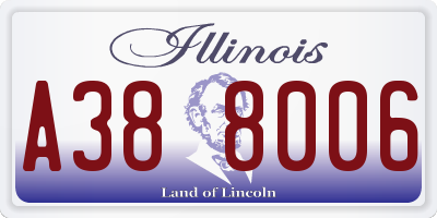 IL license plate A388006