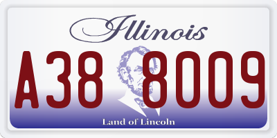 IL license plate A388009