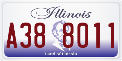 IL license plate A388011