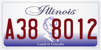 IL license plate A388012