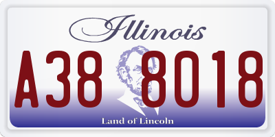 IL license plate A388018