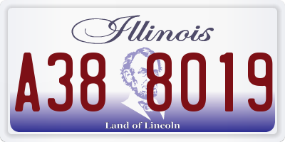 IL license plate A388019