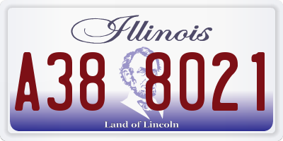 IL license plate A388021