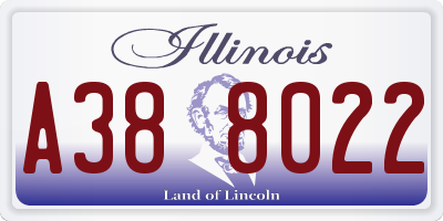 IL license plate A388022