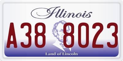 IL license plate A388023