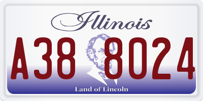 IL license plate A388024