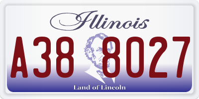 IL license plate A388027