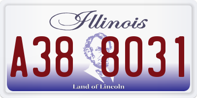 IL license plate A388031