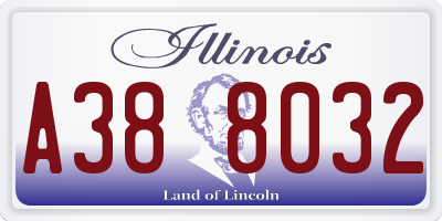 IL license plate A388032