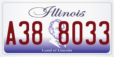 IL license plate A388033