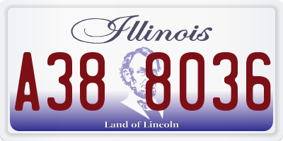 IL license plate A388036