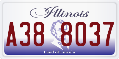 IL license plate A388037