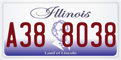 IL license plate A388038