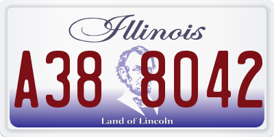 IL license plate A388042
