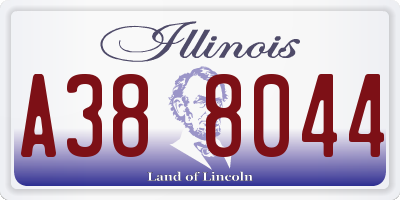 IL license plate A388044