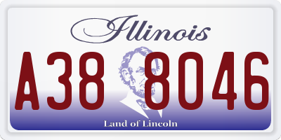 IL license plate A388046