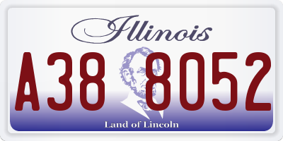 IL license plate A388052