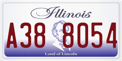 IL license plate A388054