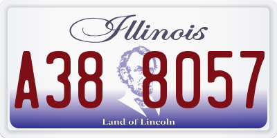 IL license plate A388057