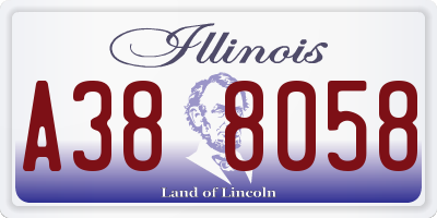 IL license plate A388058