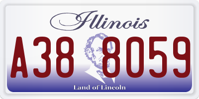 IL license plate A388059
