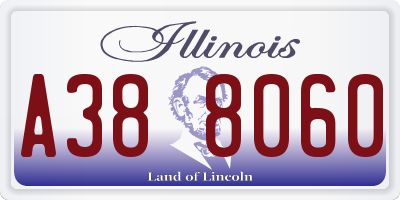 IL license plate A388060