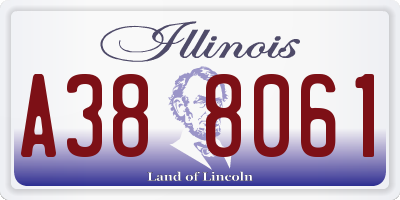 IL license plate A388061