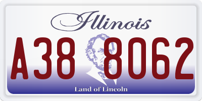 IL license plate A388062