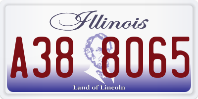 IL license plate A388065