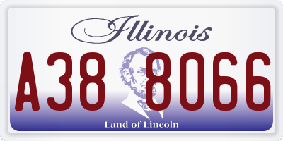 IL license plate A388066