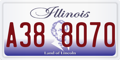 IL license plate A388070