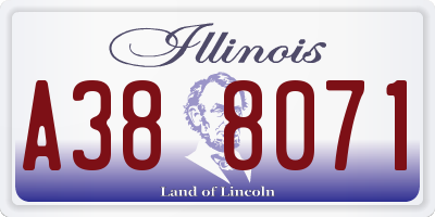 IL license plate A388071