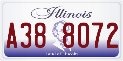 IL license plate A388072