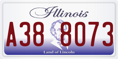 IL license plate A388073