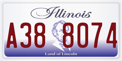 IL license plate A388074