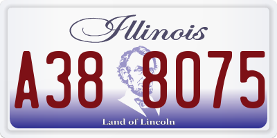 IL license plate A388075