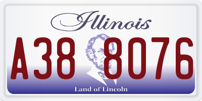 IL license plate A388076